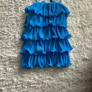 Blue Ruffled Women's dress